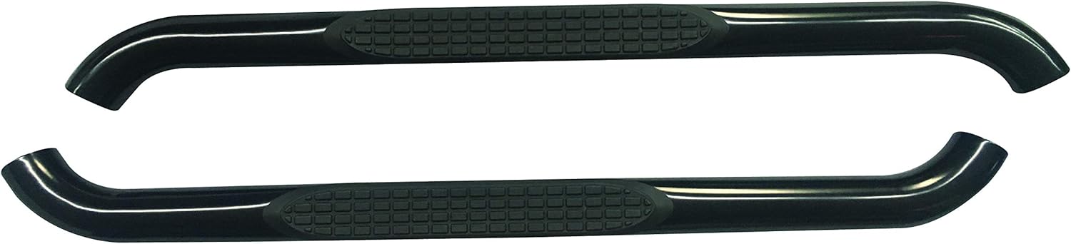 TrailFX Nerf Bar Side Steps Fits Jeep Wrangler JK 2-Door 2007-2018 Black Powder Coated Steel 3-Inch Round Bent Rocker Panel Mount Set of 2 Running Boards with Mounting Hardware TrailFX A0027T