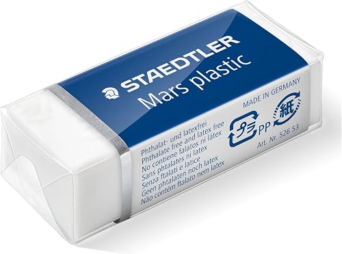 Staedtler Mars plastic mini - Goma de borrar, color blanco