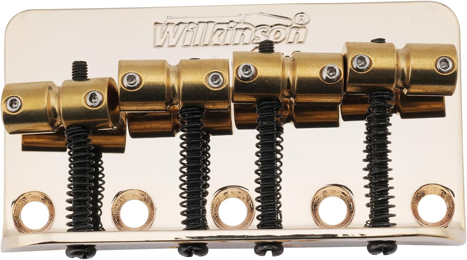 Wilkinson WBBC Bass Bridge Brass Saddles for 4-String Precision/Jazz Bass, Gold