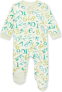 Burt's Bees Baby Sleep and Play PJs, 100% Organic Cotton One-Piece Zip Front Romper Jumpsuit Pajamas