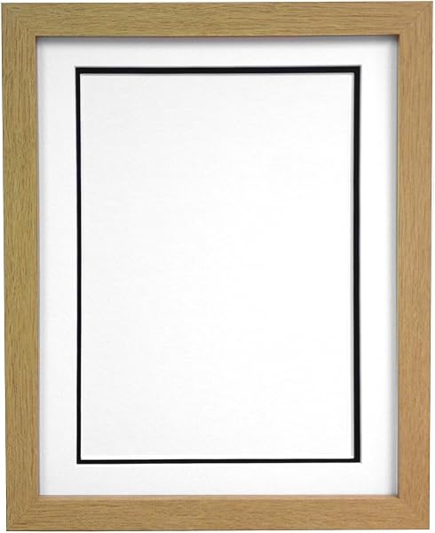 H7 Oak Picture Photo Frame With Ivory Double Mount A3 for Pic Size A4 - 5