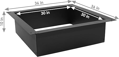 Miniatura 3 de Sunnydaze pozo cuadrado para fogata, de alta resistencia. Haga su propio pozo para fogata, disponible en múltiples tamaños., Contemporáneo, 30