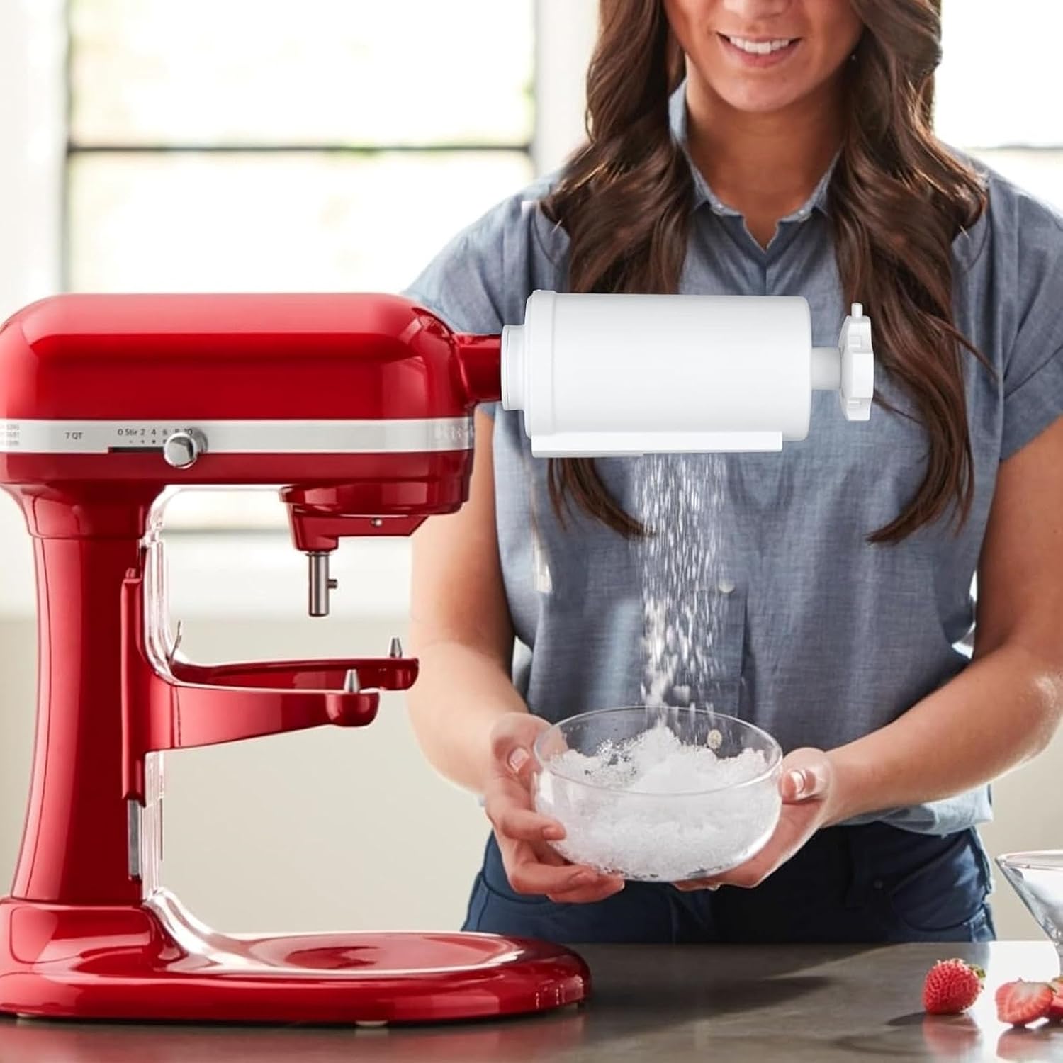 Efficiency Ice Shaving Tool for Kitchen Blenders Stand Mixer Accessories Home Snow Cone Maker Attachment High Efficiency Ice Shaver