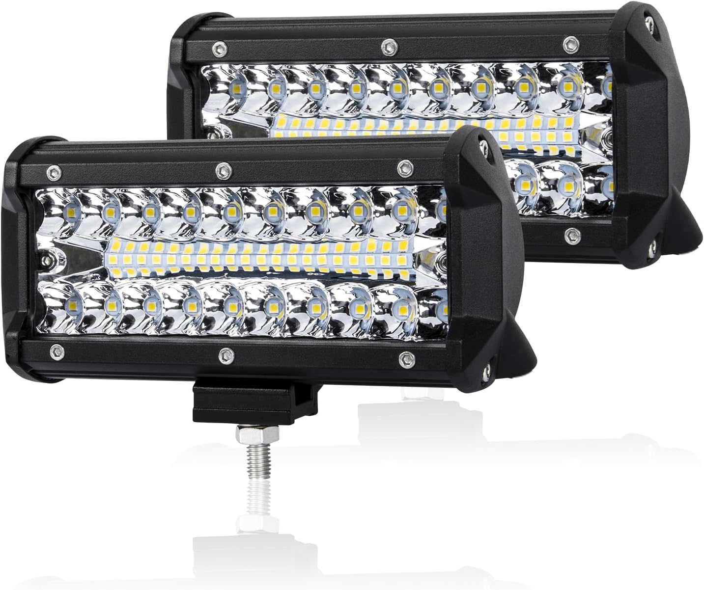 12 Inch 30000LM LED Light Bar for Truck, Boat, ATV,UTV, Marine, IP68, LED Pods Spot & Flood Combo Beam, 12V Triple Row Light Bar Off Road Driving Led Work Lights