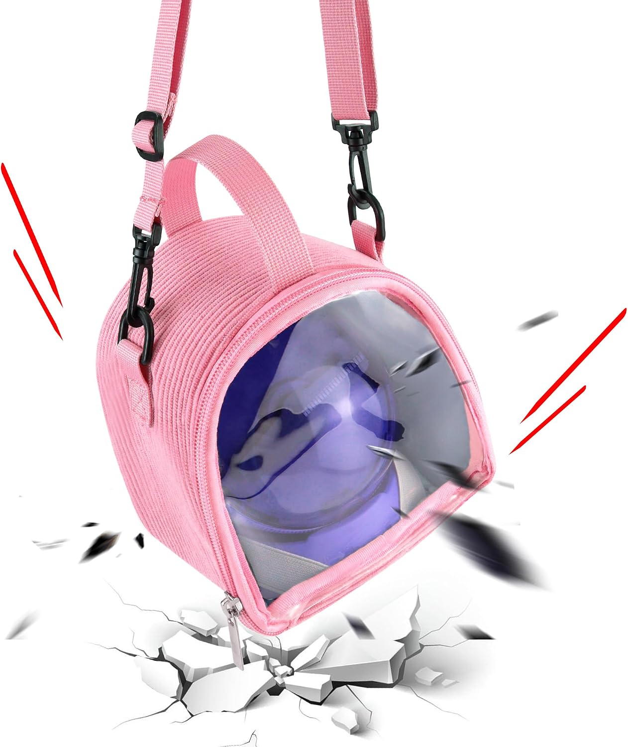 Carrying Bag compatible with Bitzee Hamster Ball, Pink