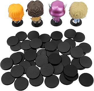 45PCS 4 Inch Fuko Pop Figure Stand Base with 120PCS Adhesives, 1.97inch Black Round Base No Peg, Doll Model Storage Organizer Display Accessories for 4 Inch Big Feet Vinyl Fuko Pop Action Figure