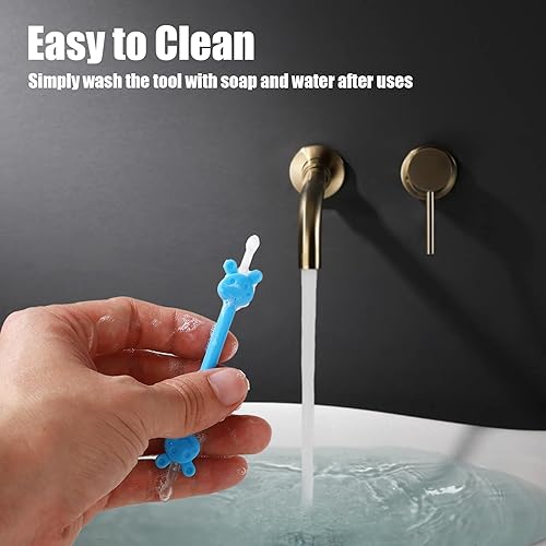 Miniatura 7 de Paquete de 2 limpiadores nasales y de oídos para bebés, pinzas de limpieza de nariz, removedor seguro de mocos para bebés, recogedor de nariz para