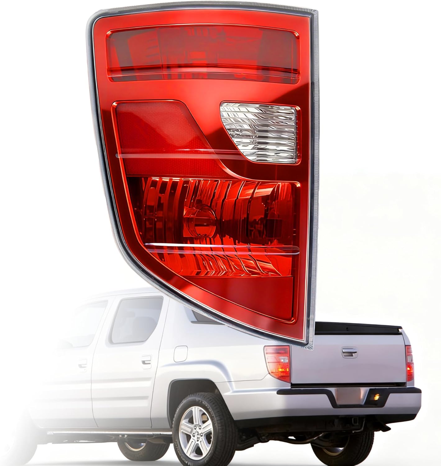 Tail Light Compatible With 2006-2008 Honda Ridgeline (Right Passenger Side), Replace HO2819131 33501-SJC-A01