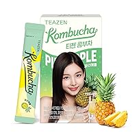 Vista 10 de TEAZEN Té de mango y guayaba y kombucha, mezcla de bebida hidratante, sin azúcar, probióticos vivos y prebióticos, 30 palitos, 5.29 onzas