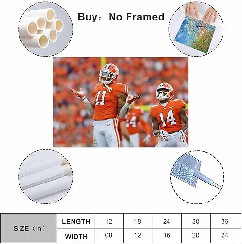 Miniatura 2 de EyewEb Isaiah Simmons Sports Star Poster Wall Art Scroll Canvas Painting Picture Living Room Decor Home 12x18inch(30x45cm)