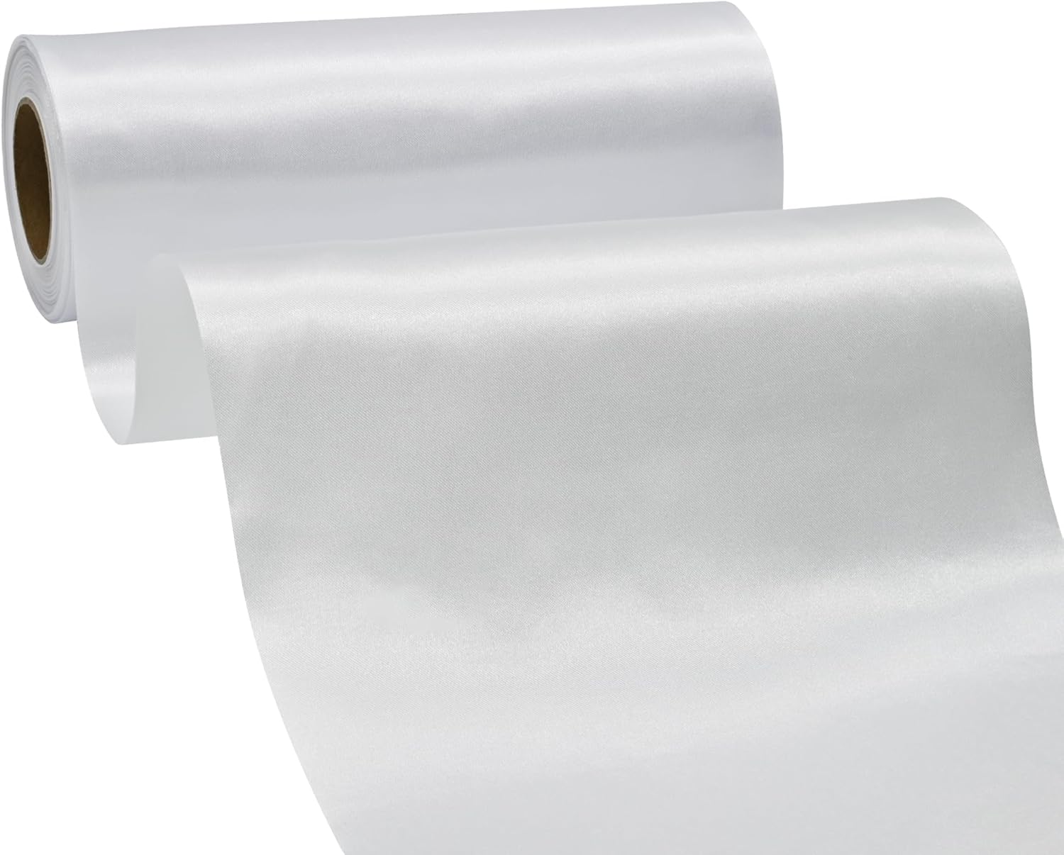 Amazon.com: BVIEAKD Wide White Satin Ribbon 8 Inch x 25 Yards Solid ...