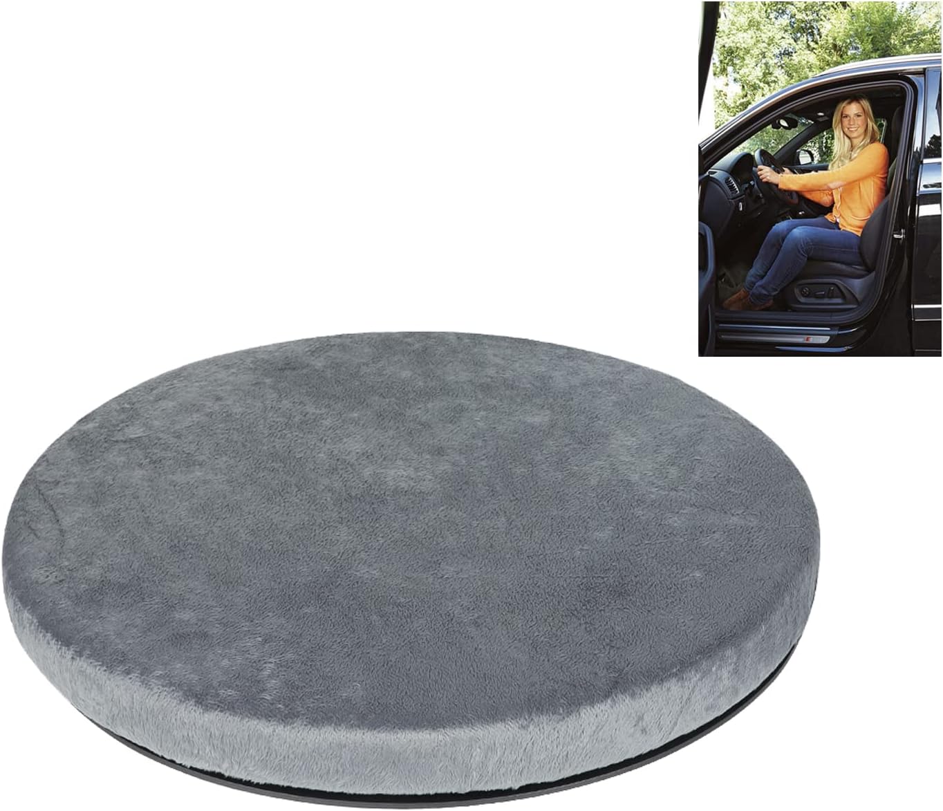 Car Seat Memory Foam Cushion 360° Rotating Chair Pad O Shape Round