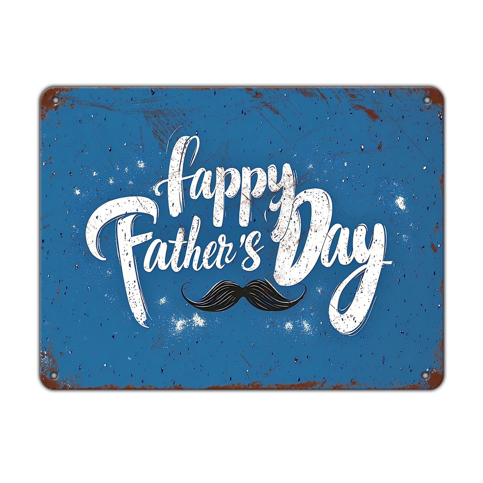 Kwqdozf As Pic Father's Day Vintage Tin Sign Happy Father's Day Metal Tin Sign For Dad Fat