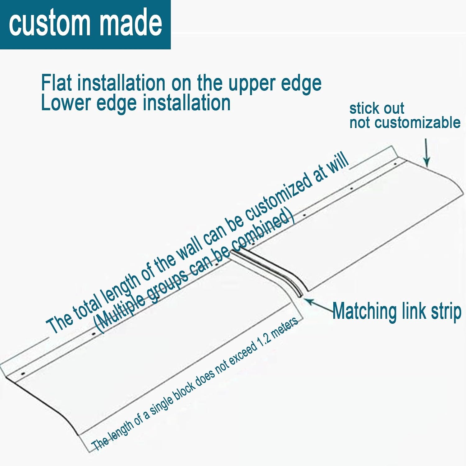 Invisible Front Door Canopy Awning Shelter,Window Rain Shelter Cover,Door Window Garden Patio Porch Awning,for Balcony,Roof,Garage,Transparent front door awning ( Size : 50*150cm/19.6*59.1in )