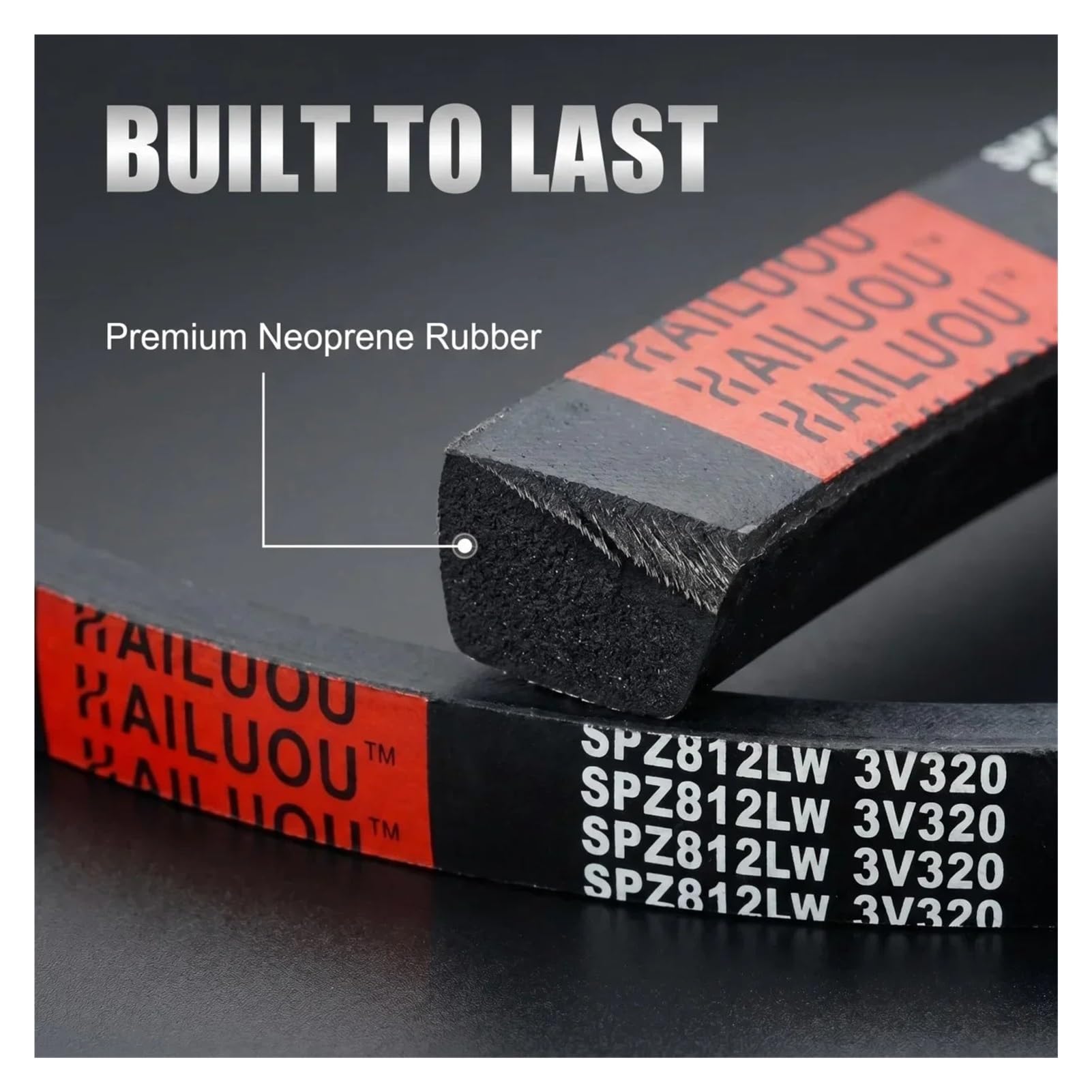 1/2/5pc Drive Belt | SPZ 1850~2020LW Rubber V Belt 9.7x8mm(SPZ 2020LW,1pcs-HAILUOU)