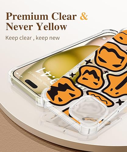 Miniatura 10 de GVIEWIN Funda compatible con iPhone 15, con 2 protectores de pantalla y 2 protectores de lente de cámara, transparente, suave, a prueba de golpes,