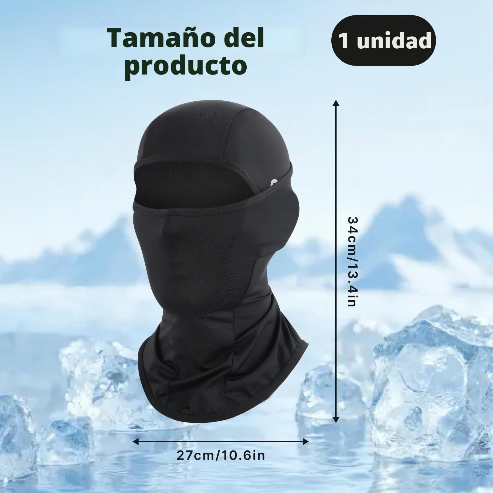 Pasamontañas Verano UPF50+ Transpirable Protección Solar Abertura Gafas Sotocasco Moto Ligero Balaclava Ciclismo Running