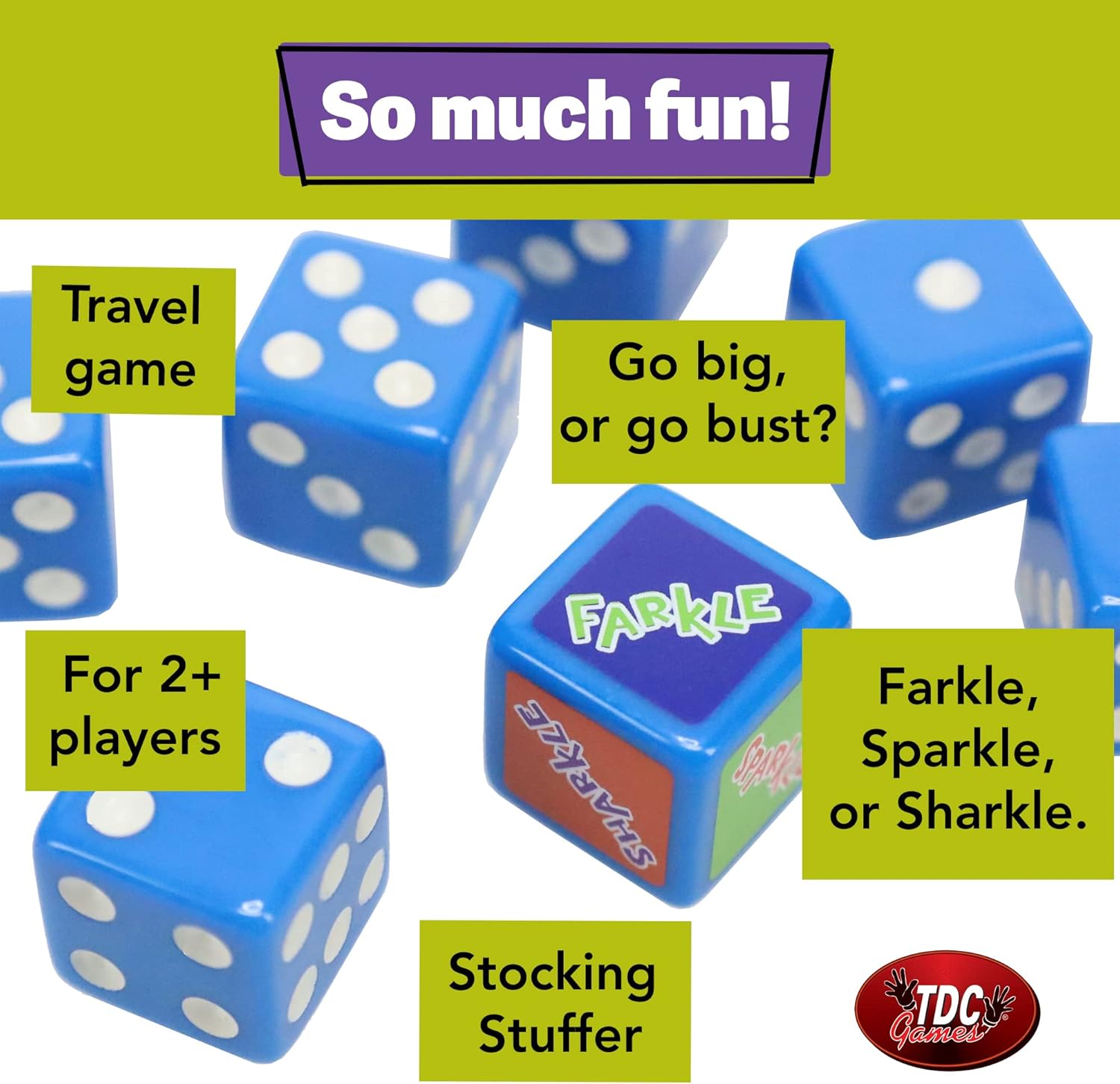 TDC Games Freaky Farkle Travel Dice Game