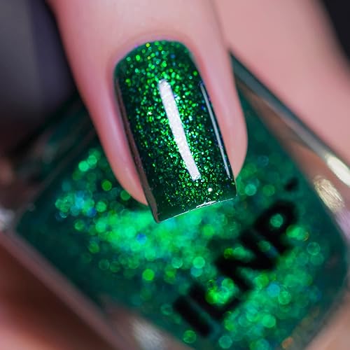 Miniatura 2 de ILNP Good Fortune - Esmalte de uñas verde esmeralda radiante con brillo