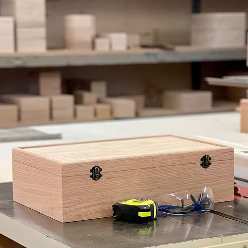 Miniatura 2 de Extra Large Wood Box with Lid-Engravable Wood Box-Decorative Wooden Boxes-Keepsake Box-Gifts-Memory Box-Personalized-Unfinished Wooden Storage Box-