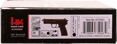 Miniatura 9 de Elite Force HK Heckler & Koch USP CO2 Pistola BB de 0.236 in pistola de Airsoft, acción de soplado, color negro