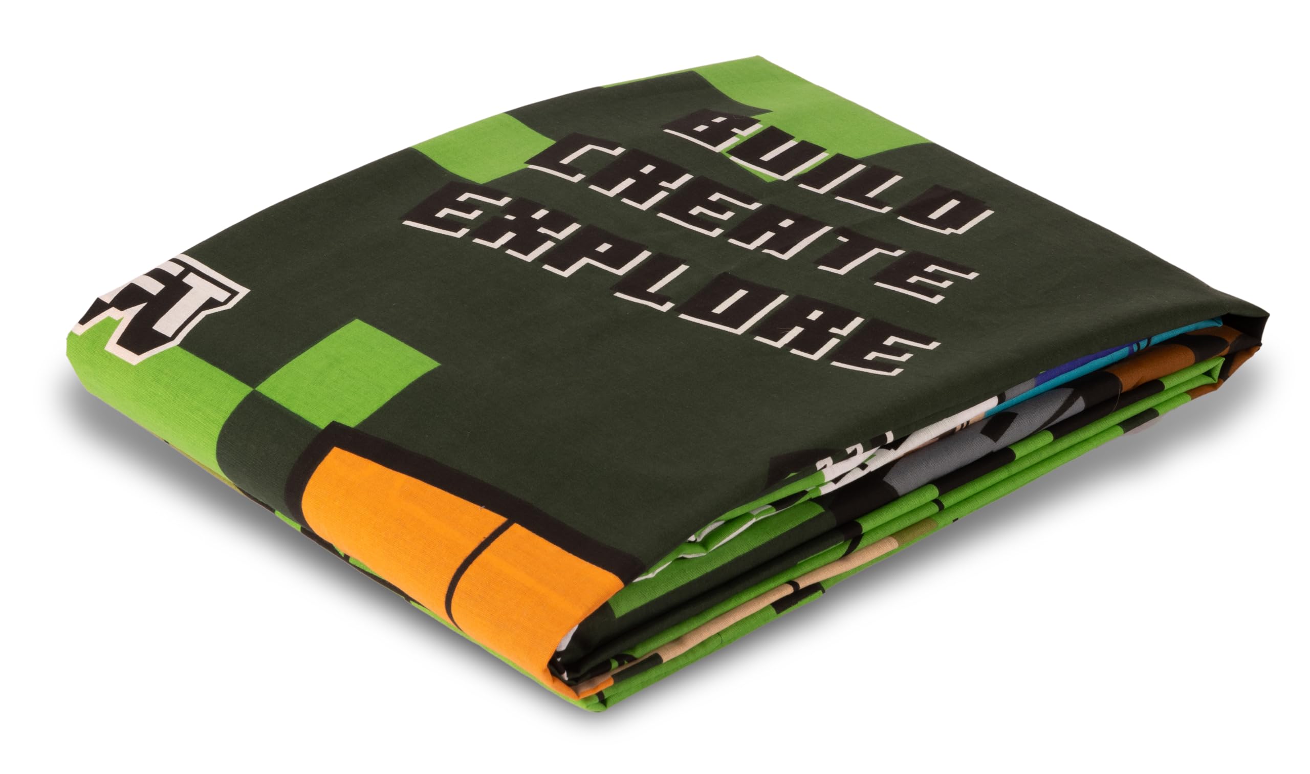Set Lenzuola Minecraft Ufficiale - Letto Singolo 100% Cotone, Verde, Con Federa - Foto 9
