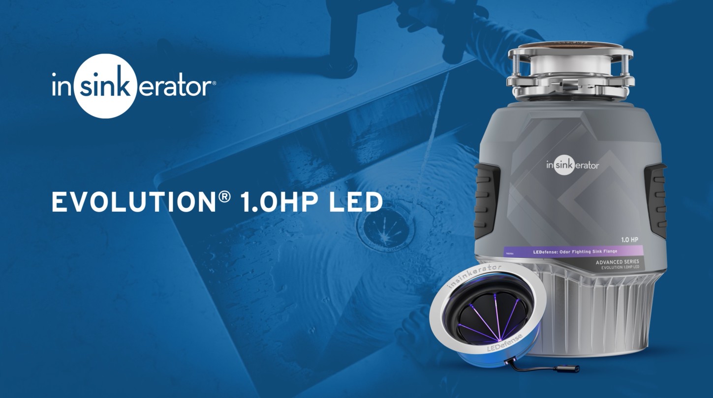 INSINKERATOR Evolution 1.0HP LED Garbage Disposal, Advanced Series 