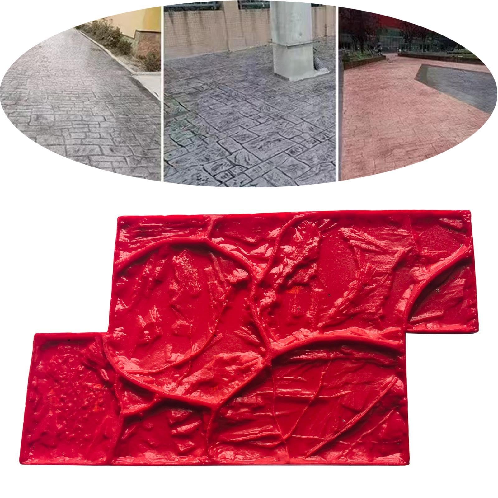 F Fityle Timbro per pavimento in cemento stromatolite con texture realistica in pietra, per tappetino da giardino con piastrelle da parete e percorso per prato, a