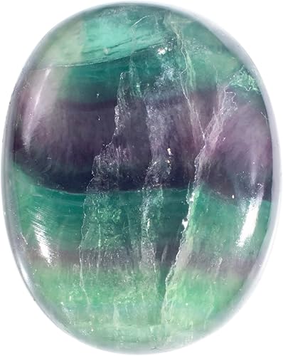 Miniatura 8 de Crocon Piedras ovaladas de palmera multifluorita para masaje de bolsillo para equilibrio natural de chakras piedras curativas de reiki y cristales