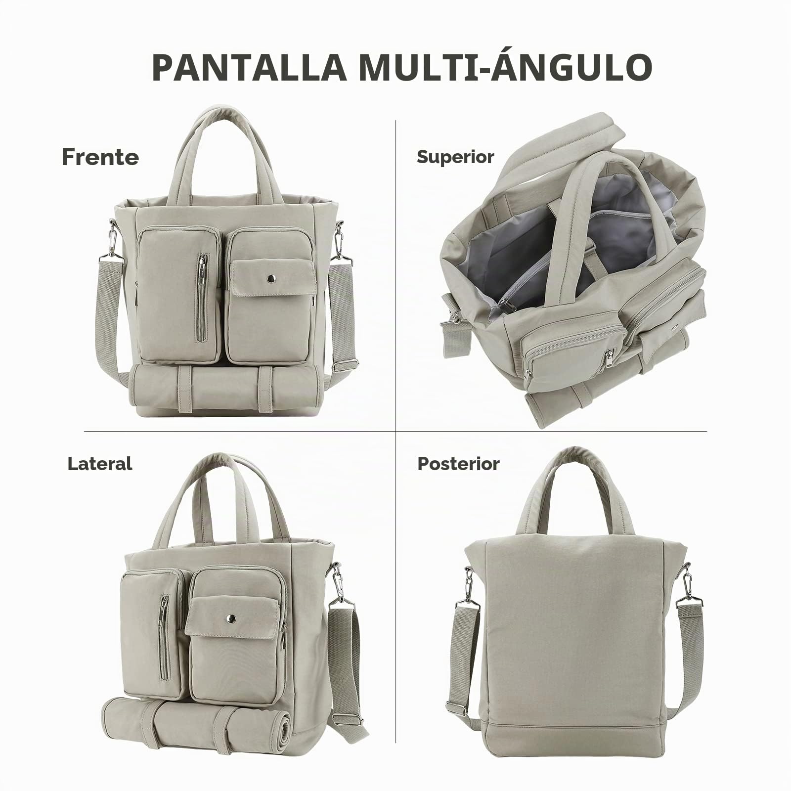 SONARIN Multifuncional Gran Capacidad Bolsa de Pañales para Bebés,Impermeable Ligero Materna Messenger Bolsos Bandolera Portátil Bolsa de Viaje para Pañales con Cambiador