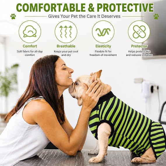 2 Pack Dog Recovery Suit for After Neuter Spay Wounds Protector