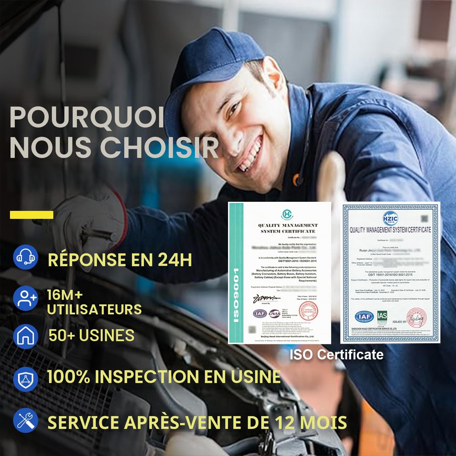 Boîtier de Batterie en Acier Inoxydable avec Serrure, boîtier de Batterie H6/H7/H8 pour Voitures, Camping-Cars, Bateaux et Moteurs à la traîne
