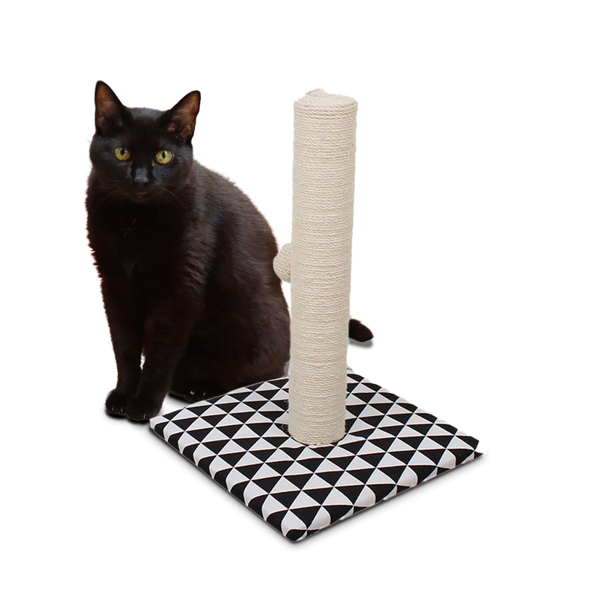 Croci Optical Basic - Tiragraffi per Gatti Adulti, Grandi e Piccoli, Tappetino con Albero e Corda con Pallina Gioco Calmante Gatto, Graffiatoio in Cartone, Accessori e Giochi per gli Animali da Casa
