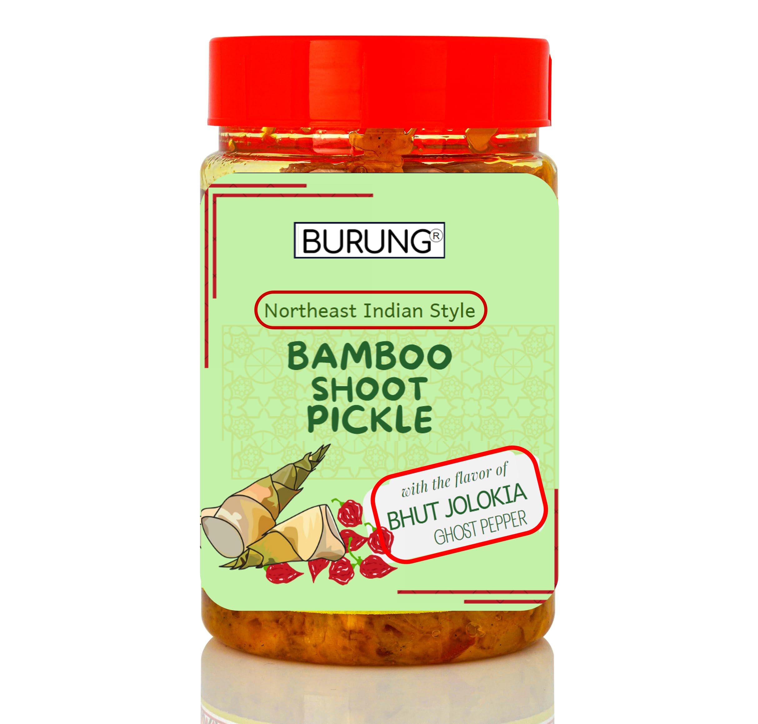 Bamboo Shoot Bhut Jolokia King Chilli Pickle from Northeast
