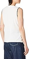 Vista 3 de Calvin Klein Top sin mangas con cuello dividido para mujer