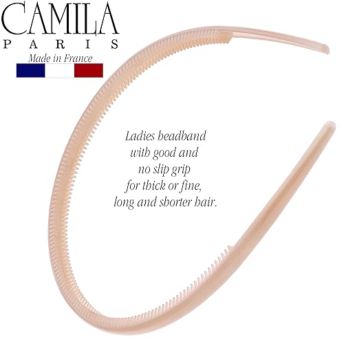 Miniatura 5 de Camila Paris CP3419 - Diadema de moda francesa para mujer, muy flexible con dientes para un agarre fuerte, banda para el pelo para mujer,