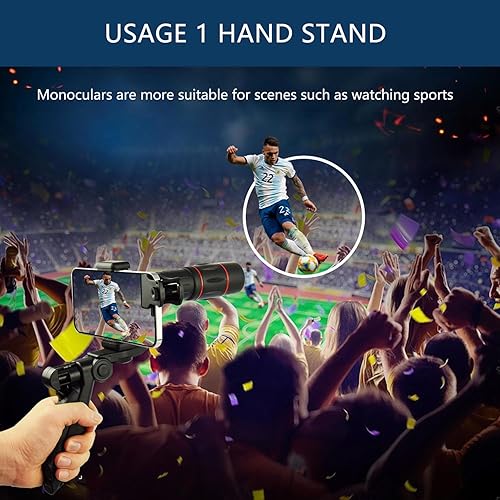 Miniatura 2 de BLACKICE Telescopio monocular de 18 x 25, telescopio monocular para adultos con prisma BAK4, monocular ligero con adaptador para teléfono