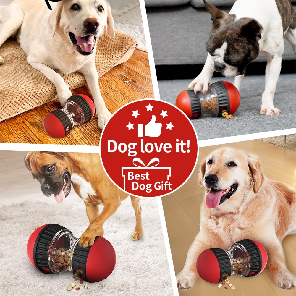 Mankoda Juguetes de rompecabezas para perros, juguetes dispensadores de golosinas ajustables para perros, una alternativa perfecta a los cuencos de alimentación lenta para perros y gatos pequeños a