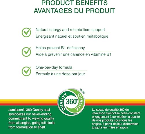 Miniatura 3 de Jamieson Vitamina B1 (tiamina) 100 mg, 100 comprimidos