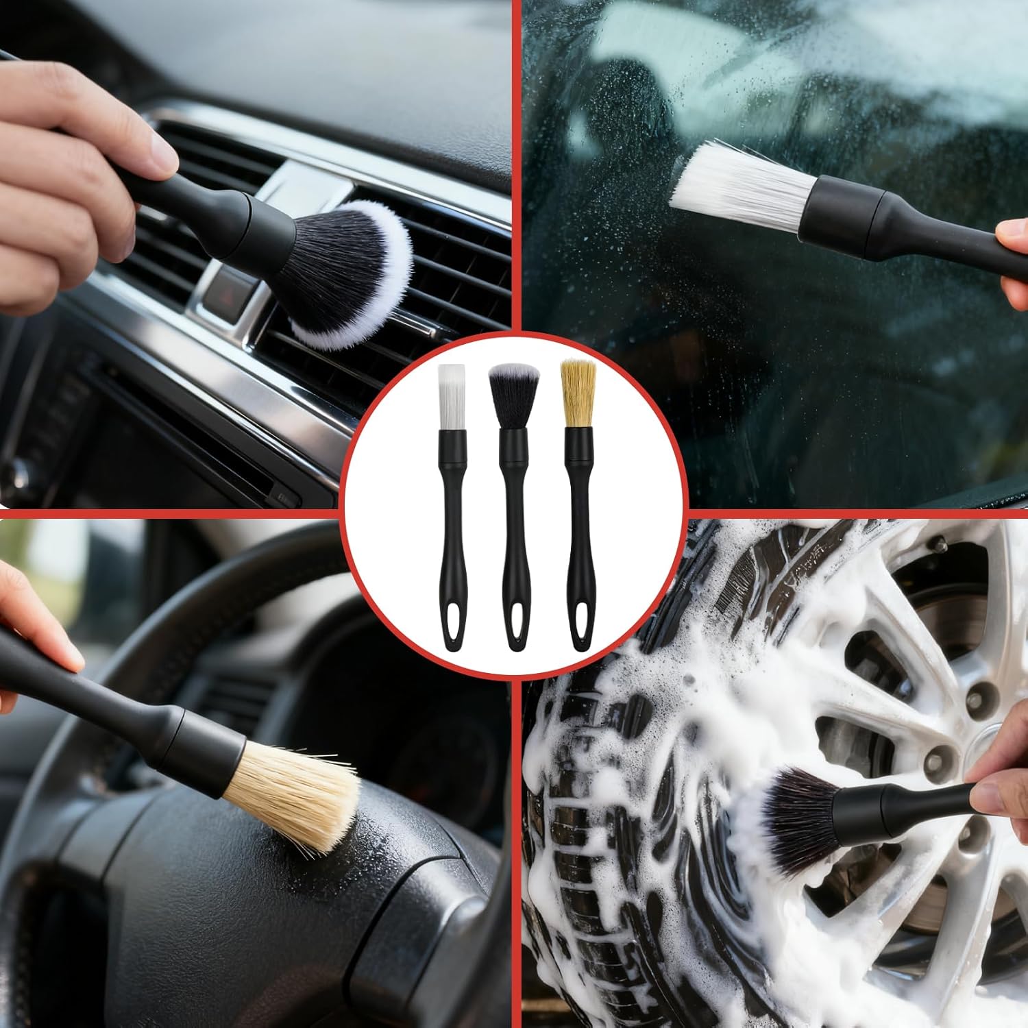 Car Duster Exterior Scratch Free,Microfiber Car Duster with Extendable Handle, with 3PCS Detailing Brush, Exterior Interior Multipurpose for SUV,Truck,RV - Image 7