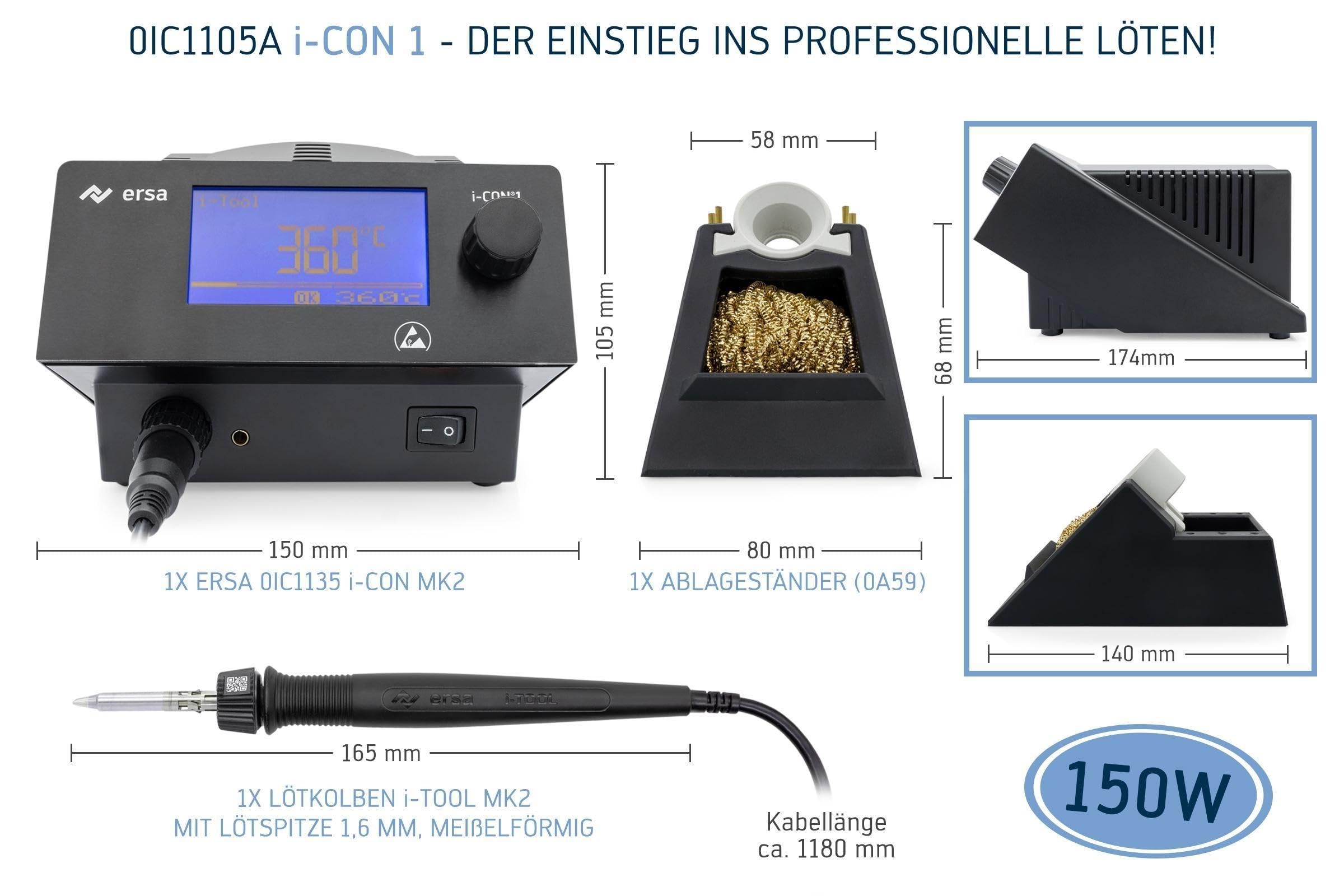 Ersa Stacja lutownicza 80 W 150-450°C