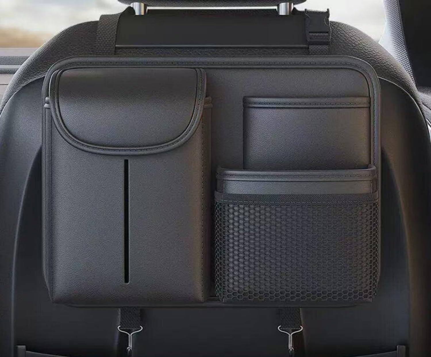 HVCRJY 1 Car Seat Organiser Backseat for Dacia Jogger 2018 2019-2023, Car Backseat Organiser Storage Bag Car Travel Accessories Kids Storage Kick Mats Organiser