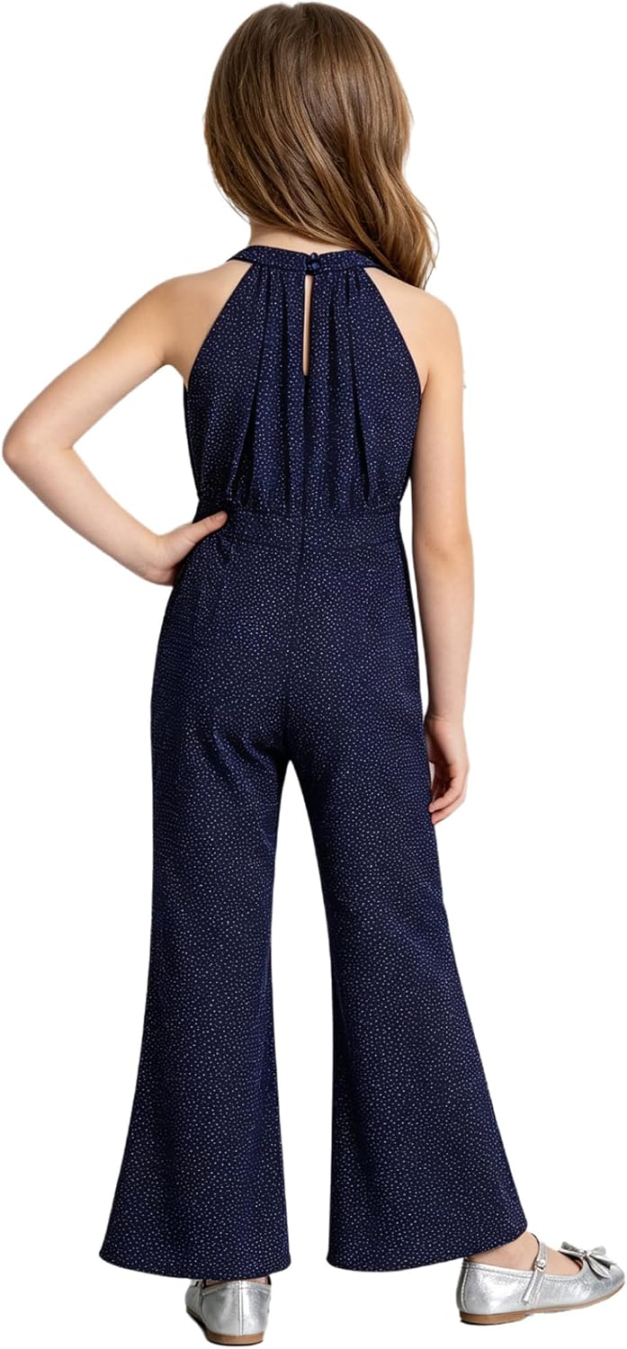 Girls Party Jumpsuit Kids Halter Summer Birthday Party Romper Wide Led Long Pants