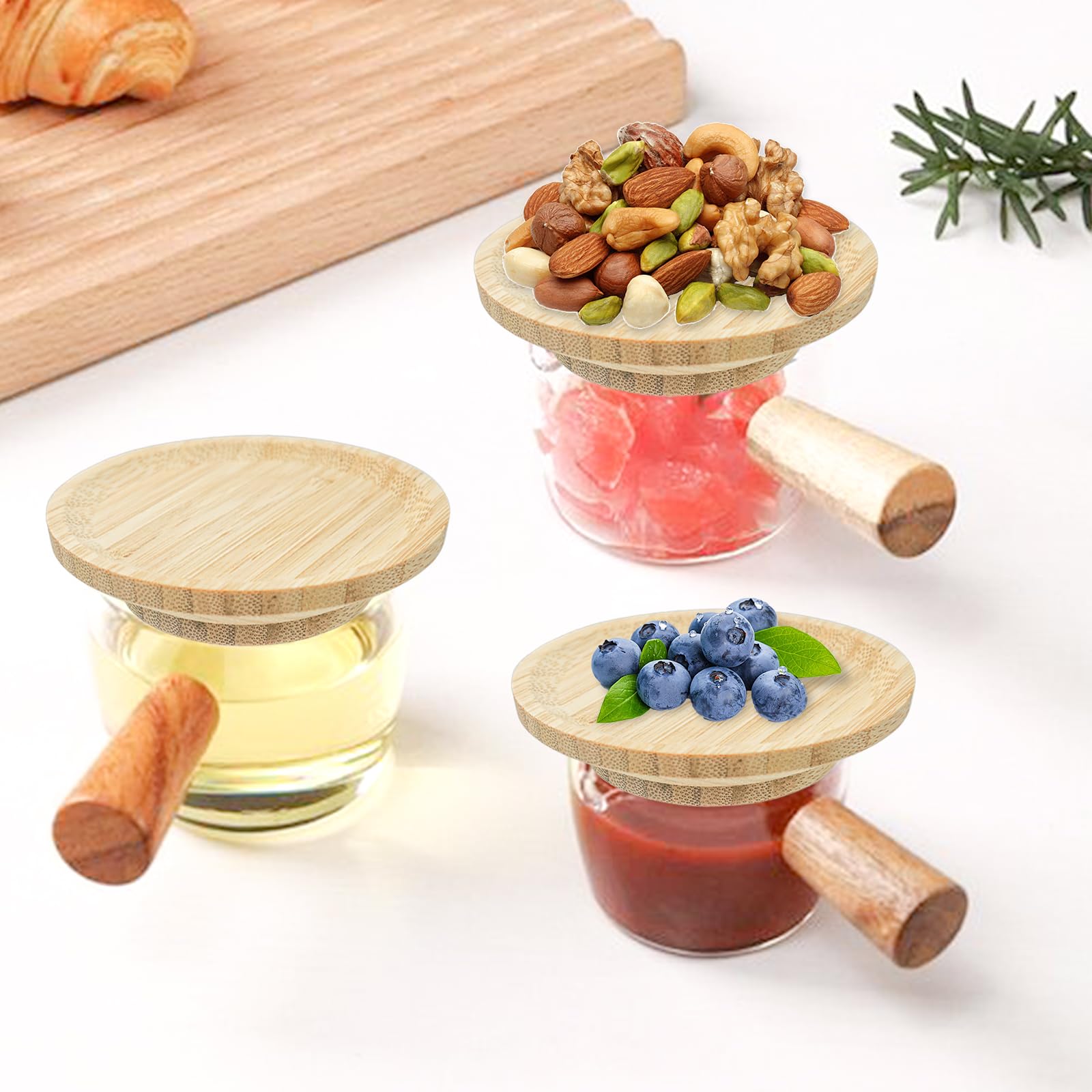 6 Pezzi Topper per Bicchiere di Vino,Topper per Salumi In Vetro Da Vino,Adatto per Antipasti,Dessert,Casa,Ristoranti e Bar