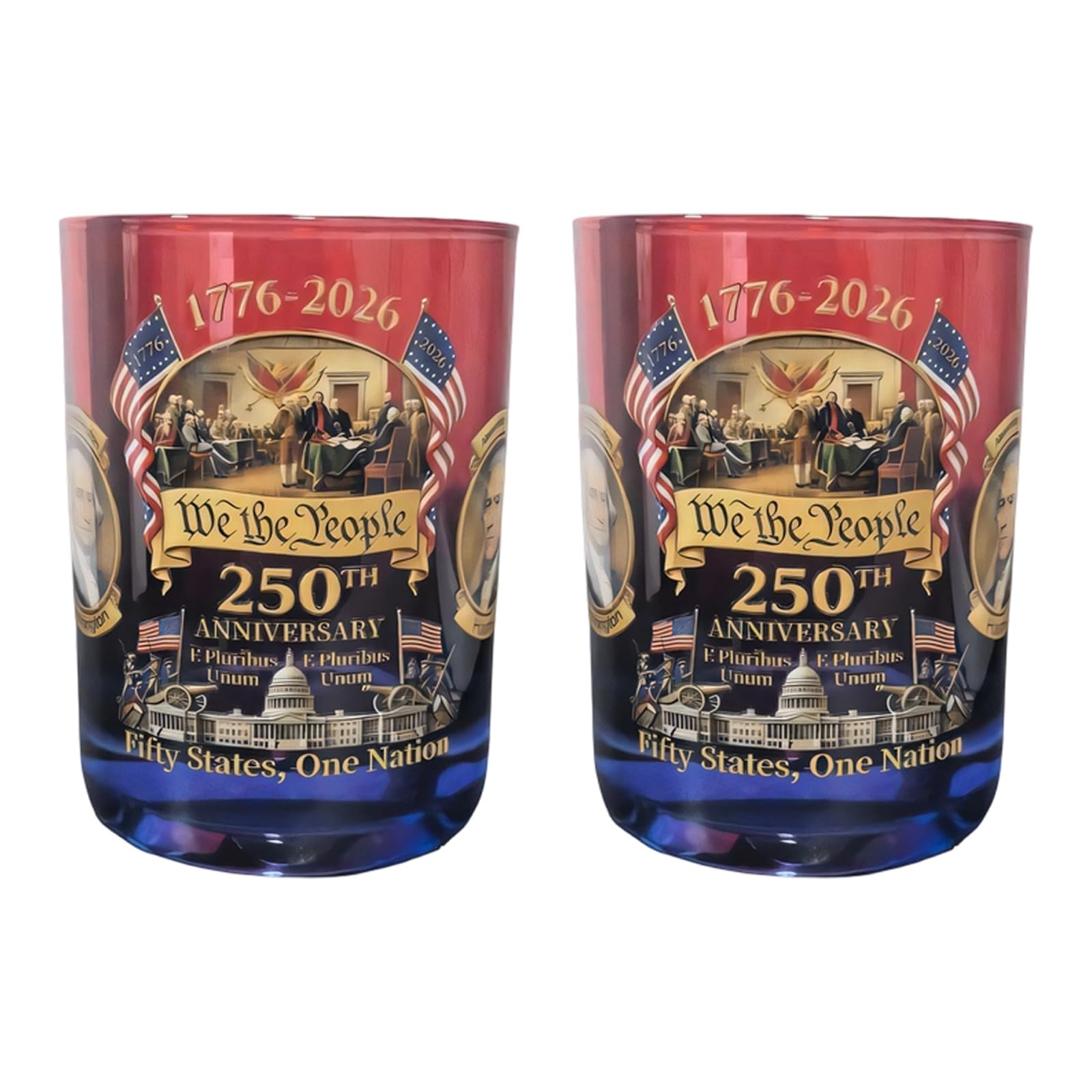 Hredyqw 250th Anniversary Patriotic Whiskeys Decanters With Americans Flag Commemorative Liquor Bottle