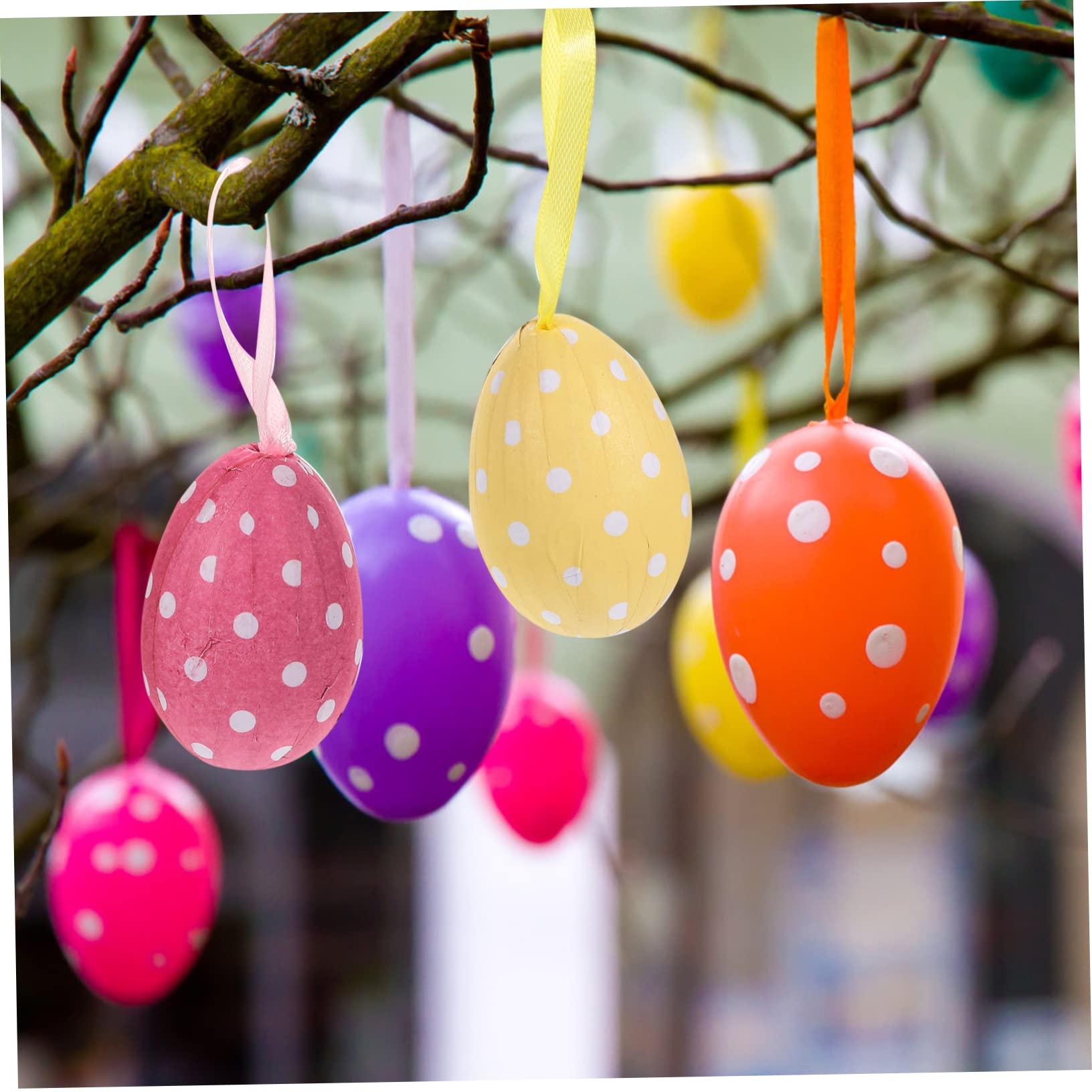 Alipis 4 Sätze Osterdeko Teilig Hängende Eier Ornamente Für Osterfeiern Dekorative Aufhänger Für Innen Und Außen Eine Festliche 24 Stück * 4