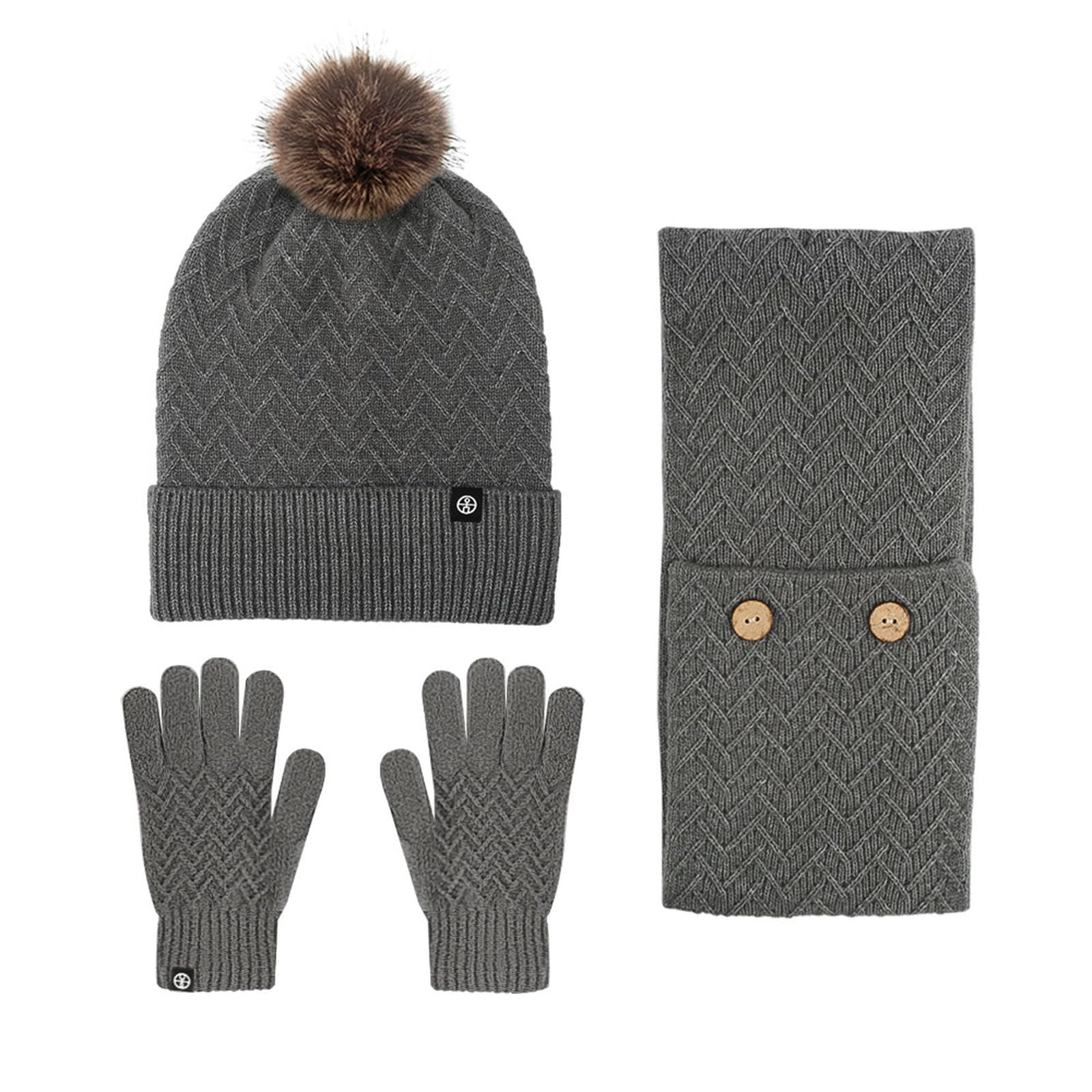 Set gorro bufanda guantes de invierno para paseos por la montaña y días de nieve