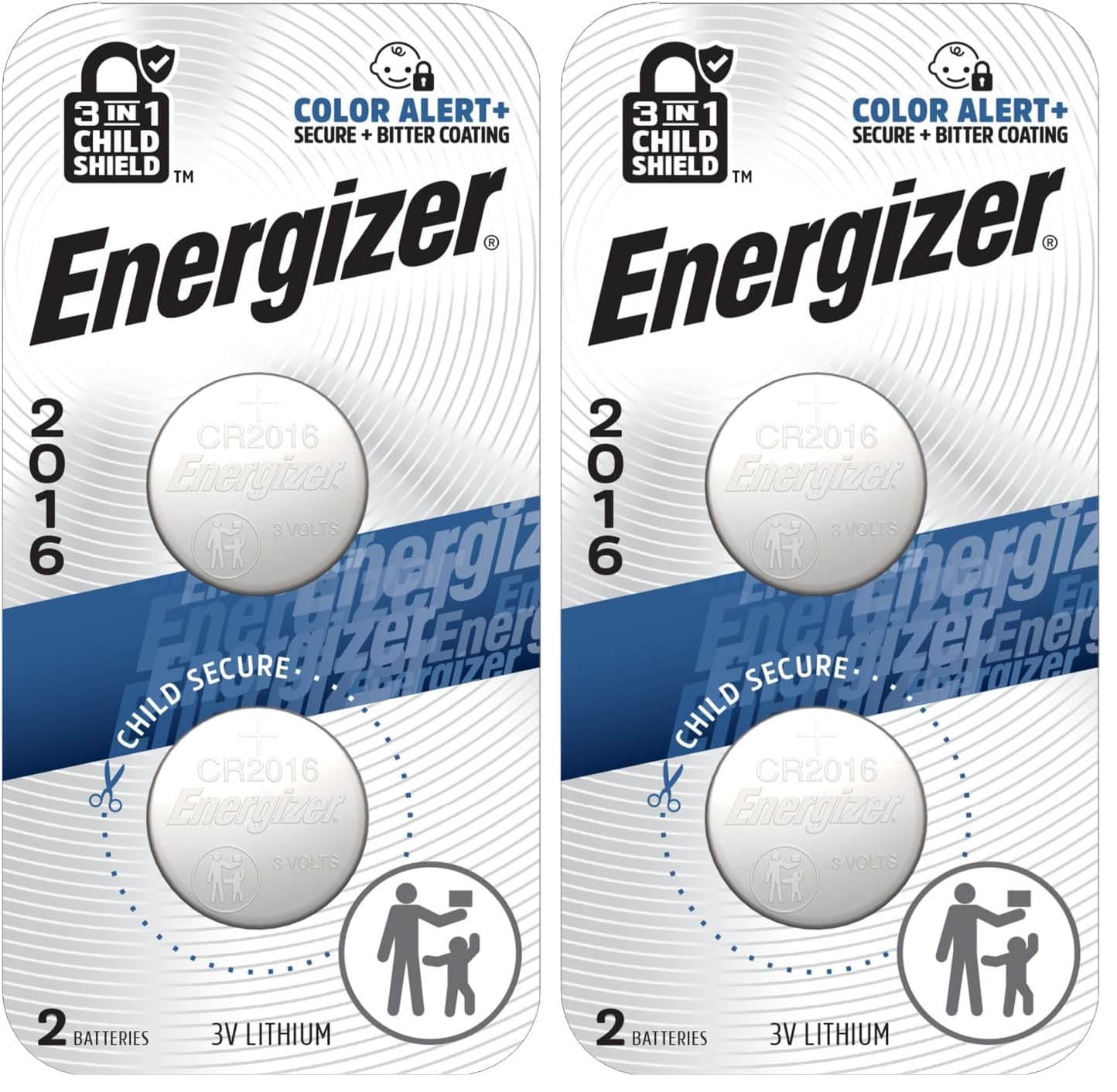 2016 Batteries by Energizer – Standard (2 Count, Pack of 2), Lithium, Black, Pack of 2, Model 2016BP-2N