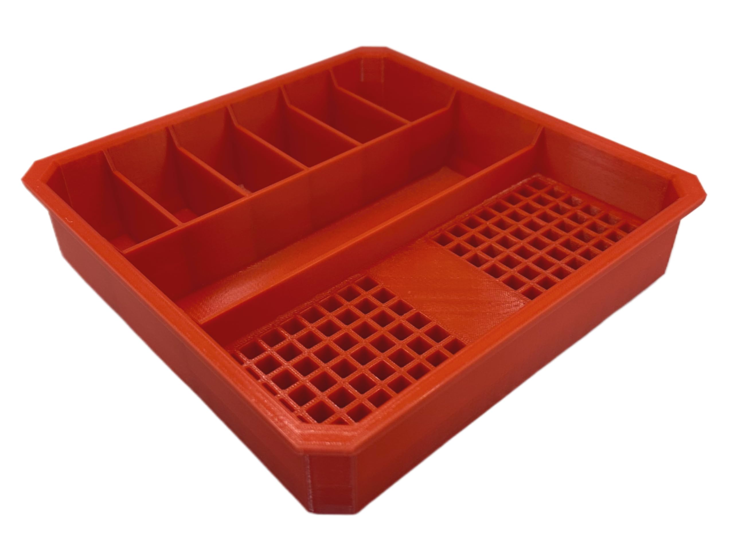 Generic Impact bit holder insert for Milwaukee PACKOUT Low Profile Organizers (7 Compartment + 110 Bit) (Red), M-POL-7-110
