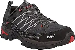 Rigel Tênis masculino de trilha baixo impermeável – Tênis de trilha de camurça com suporte no tornozelo e aderência para todos os terrenos. Projetado na Itália.